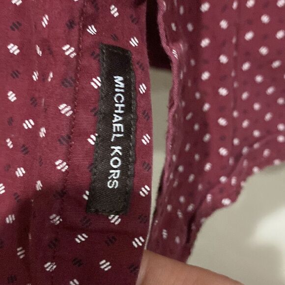 Michael Kors Mens Button Down Long Sleeve Casual Shirt CottonSize Large - Picture 4 of 5